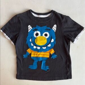 Jumping Beans Monster Graphic Boys 2T T-Shirt - Black and Blue